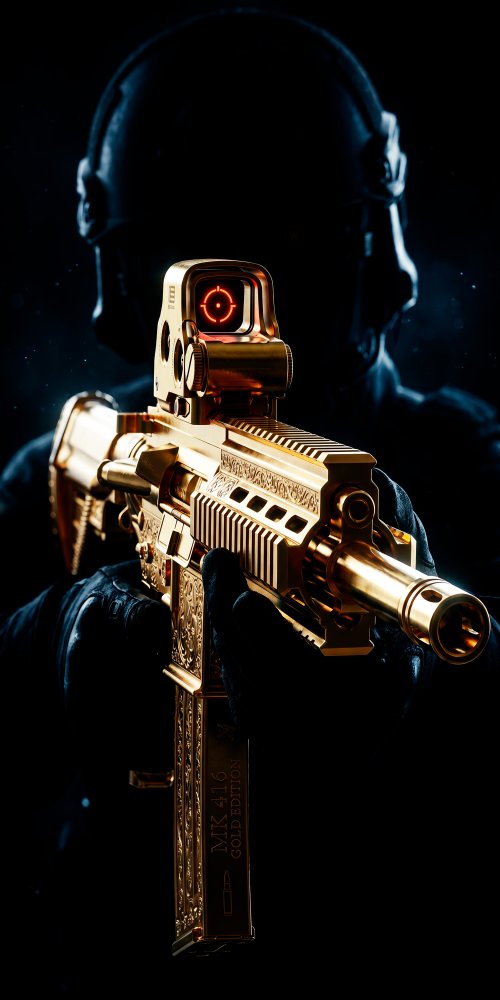 Golden Tactical Rifle Wallpaper - Related OpersCraft wallpaper