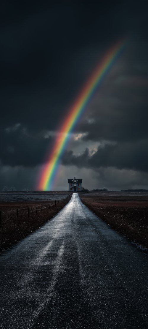 Rainbow Over Lonely House - Related OpersCraft wallpaper