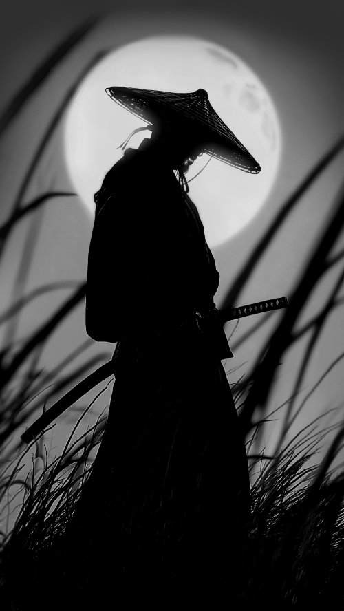 Lone Samurai Moon Silhouette - Related OpersCraft wallpaper