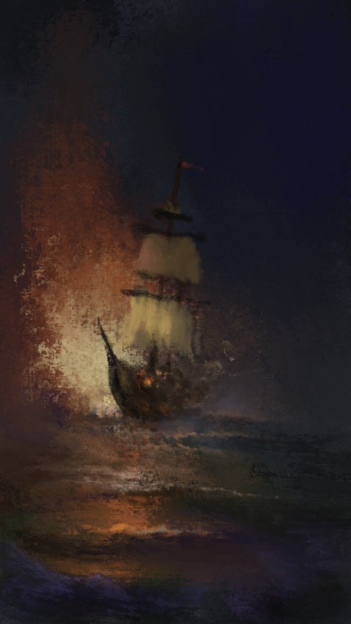 Mystical Sailing Ship Art - boat Wallpaper