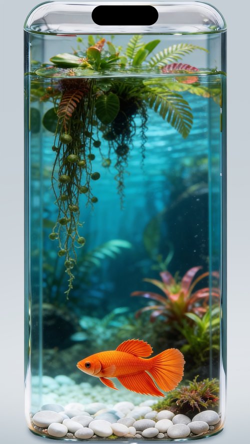 Orange Betta Fish Aquarium - fish Wallpaper