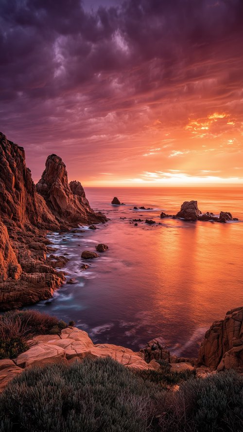 Golden Sunset Coastal Cliffs - Related OpersCraft wallpaper