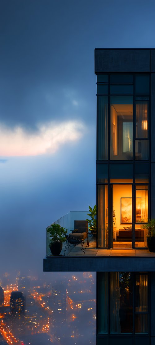 Modern High-Rise Balcony View - Related OpersCraft wallpaper