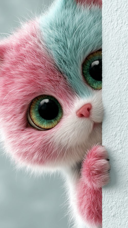 Cute Pastel Furry Kitten - Related StockWalls wallpaper