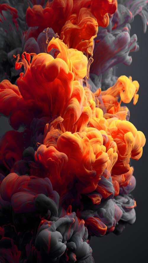 Fiery Orange Ink Clouds - Related OpersCraft wallpaper