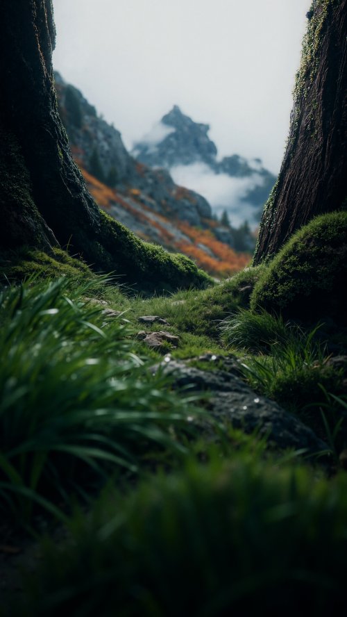 Misty Mountain Forest View - Related StockWalls wallpaper
