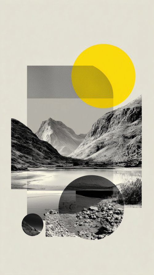 Abstract Geometric Mountain Landscape - Related OpersCraft wallpaper