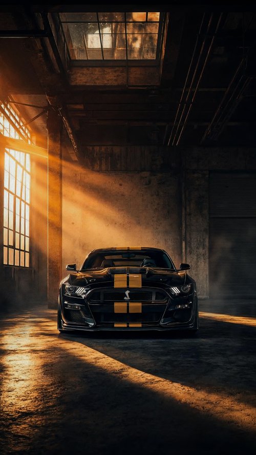 Mustang Shelby Golden Light - cars Wallpaper