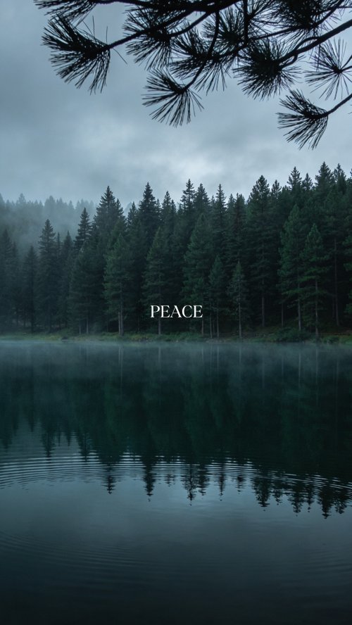 Peaceful Misty Forest Lake - Related OpersCraft wallpaper