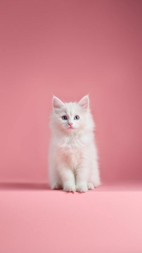 Fluffy White Kitten Portrait - Related OpersCraft wallpaper
