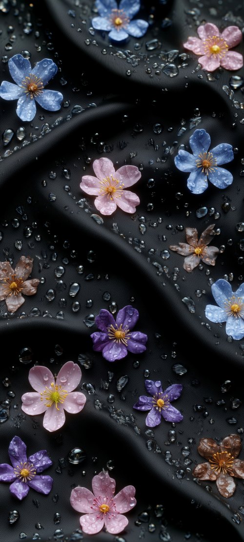 Colorful Flowers on Silk - Related OpersCraft wallpaper