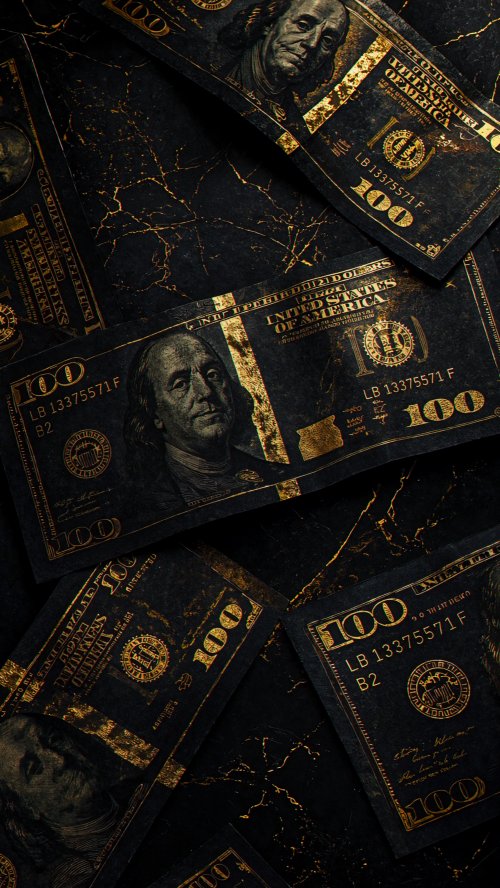 Golden Black Money Wallpaper - dope Wallpaper