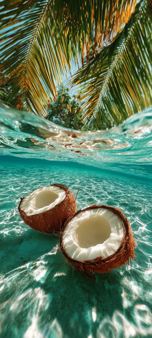 Coconut Tropical Beach Scene - Related StockWalls wallpaper