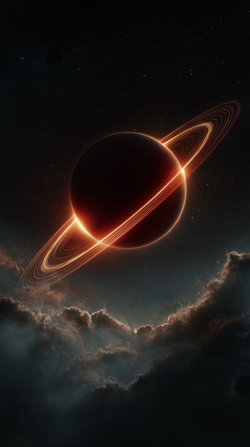 Glowing Ringed Planet Wallpaper - Related StockWalls wallpaper