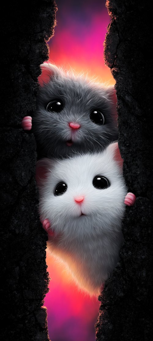 Cute Peekaboo Kittens - Related OpersCraft wallpaper