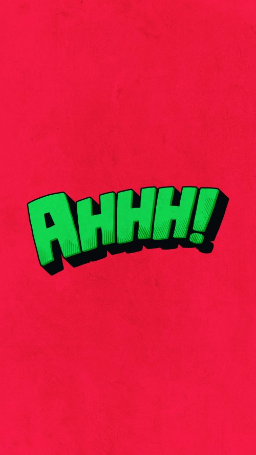 Comic Style Ahhh Expression - cartoon Wallpaper