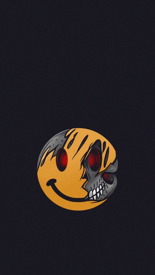Dark Melting Skull Smiley - skull Wallpaper