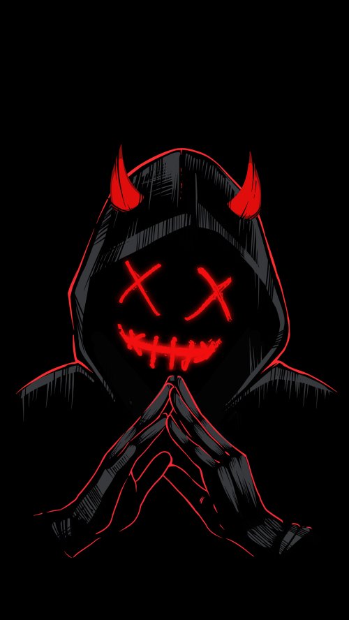 Neon Devil Hoodie Mask - Related OpersCraft wallpaper