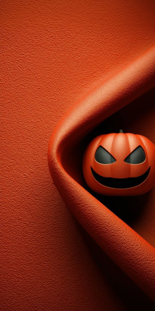 Minimalist Halloween Pumpkin Art - Related OpersCraft wallpaper