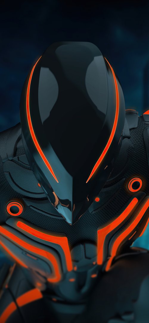 Neon Cybernetic Robot Warrior - Related OpersCraft wallpaper
