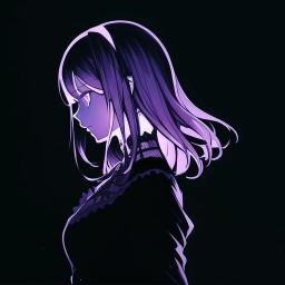 Purple Anime Girl Silhouette - Related OpersCraft wallpaper