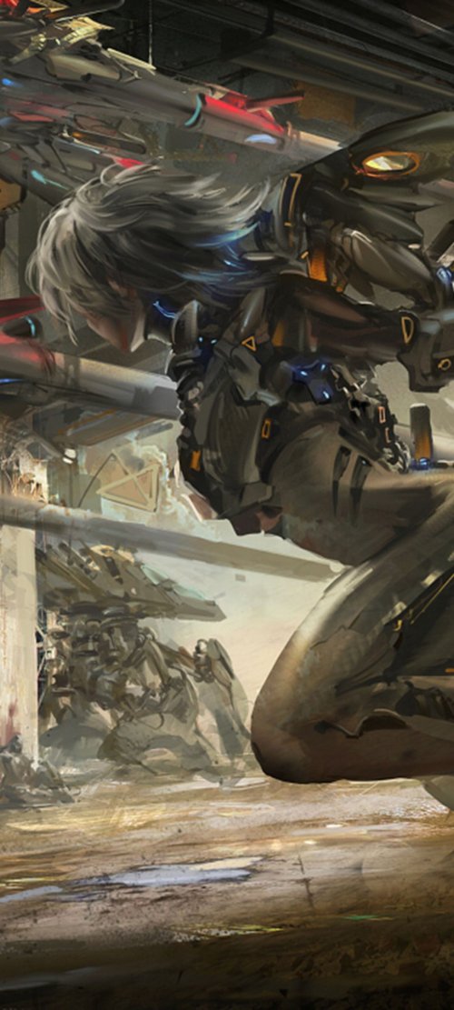 Cyberpunk Warrior Battle Scene - Related StockWalls wallpaper