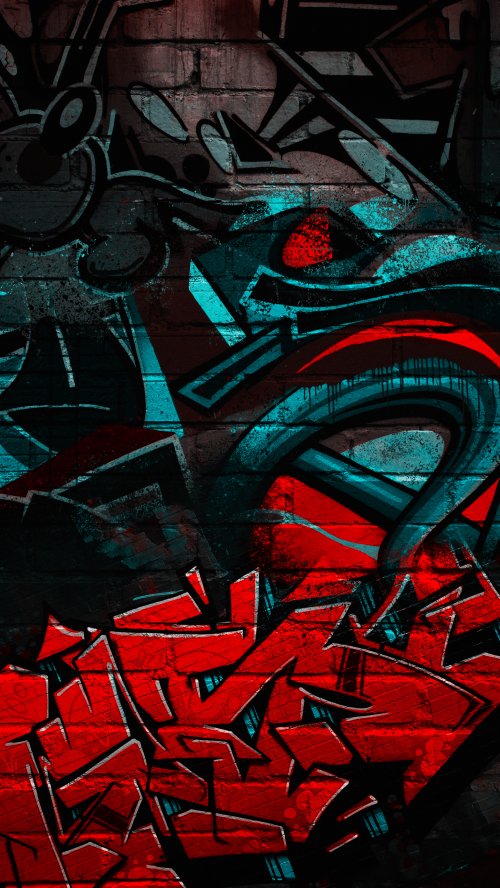 Red and Blue Graffiti - Related OpersCraft wallpaper