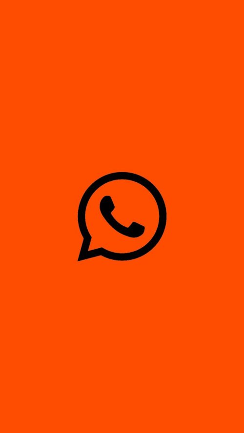 Orange WhatsApp Minimal Logo - Related StockWalls wallpaper