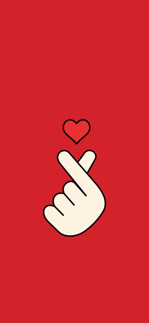 Minimalist Finger Heart Gesture - Related StockWalls wallpaper