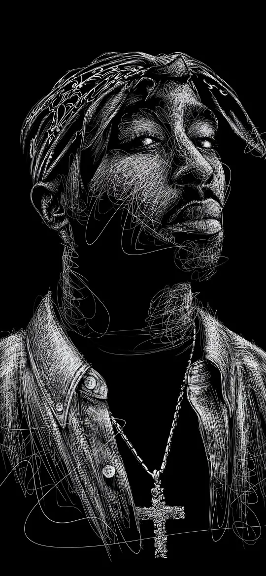 2Pac Scribble Portrait - Related OpersCraft wallpaper