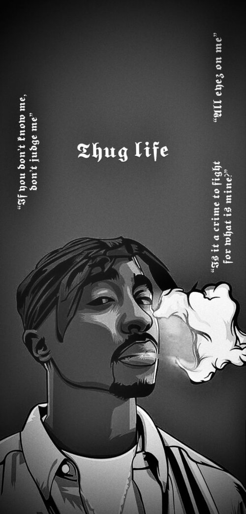 2Pac Thug Life Portrait