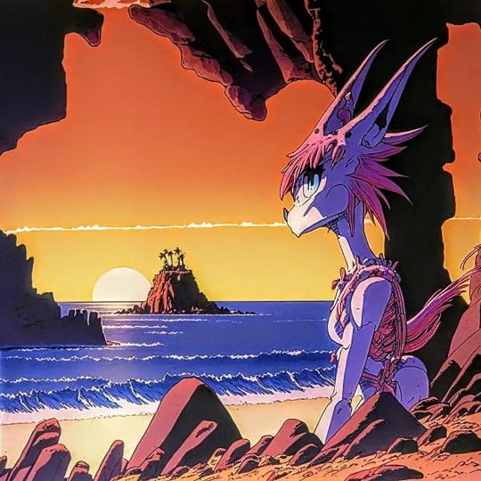 Anime Beach Sunset Dragon - Related StockWalls wallpaper