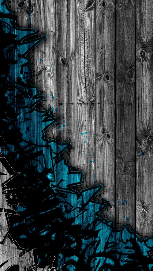 Blue Graffiti Wood Texture - graffiti Wallpaper