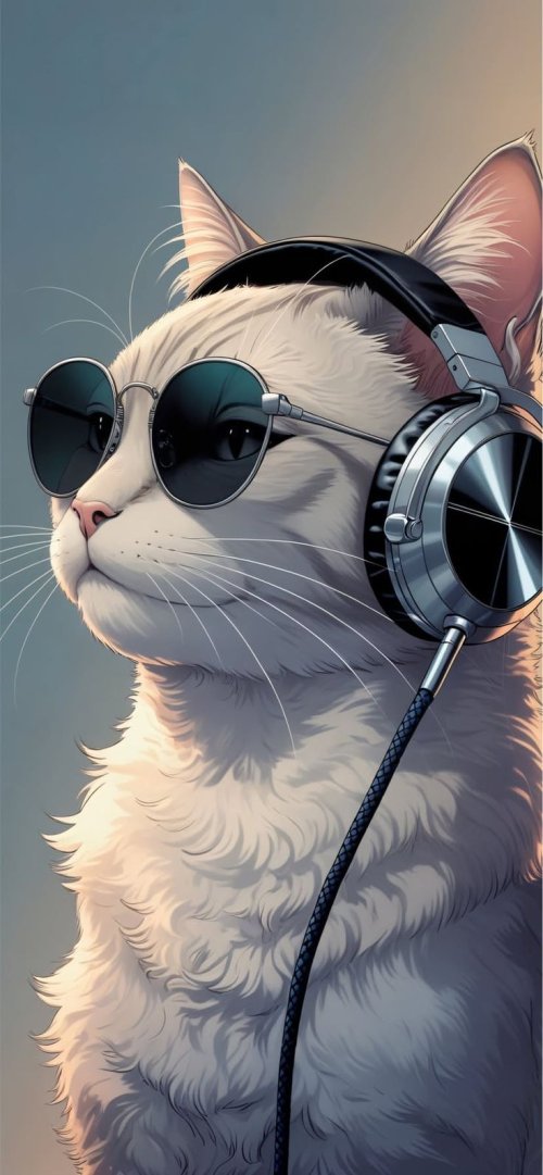 Cool Cat With Headphones - Related OpersCraft wallpaper