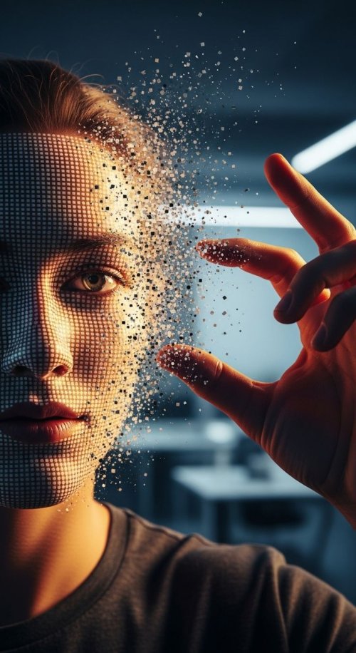 Digital Face Disintegration - Related OpersCraft wallpaper