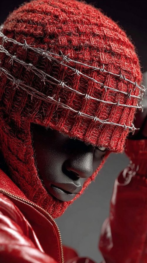 Red Barbwire Streetwear Portrait - streetwear Wallpaper
