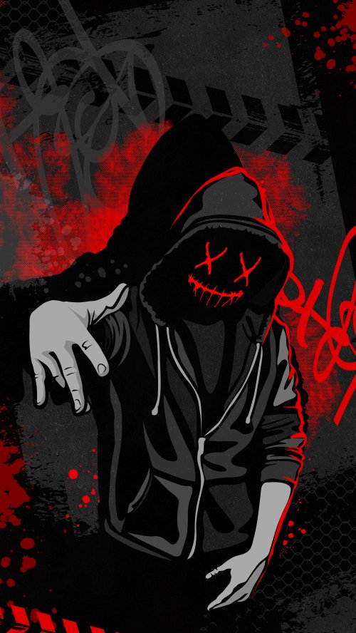 Neon Masked Urban Hoodie - streetwear Wallpaper