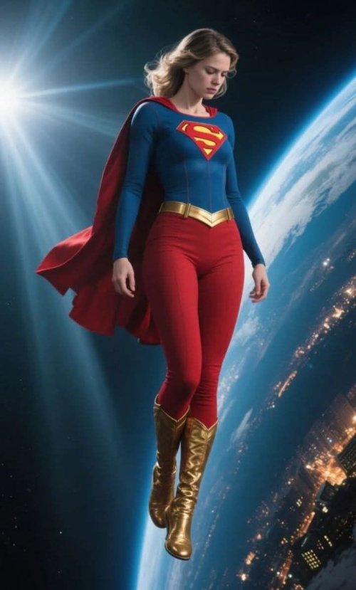Supergirl Floating Above Earth - Related OpersCraft wallpaper