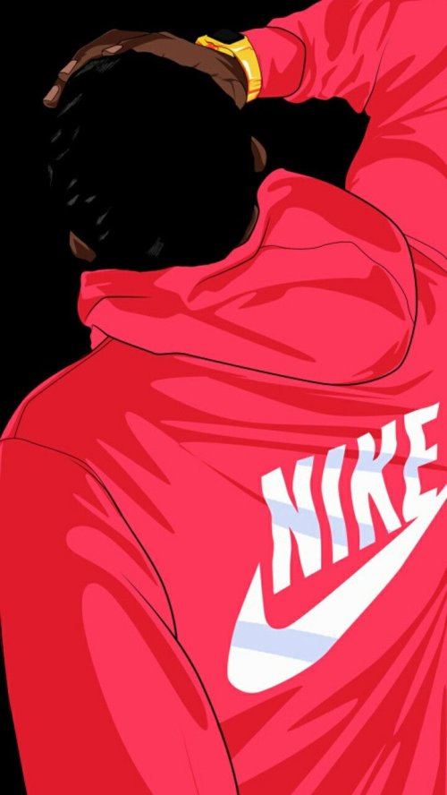 Red Nike Hoodie Illustration - ghetto Wallpaper
