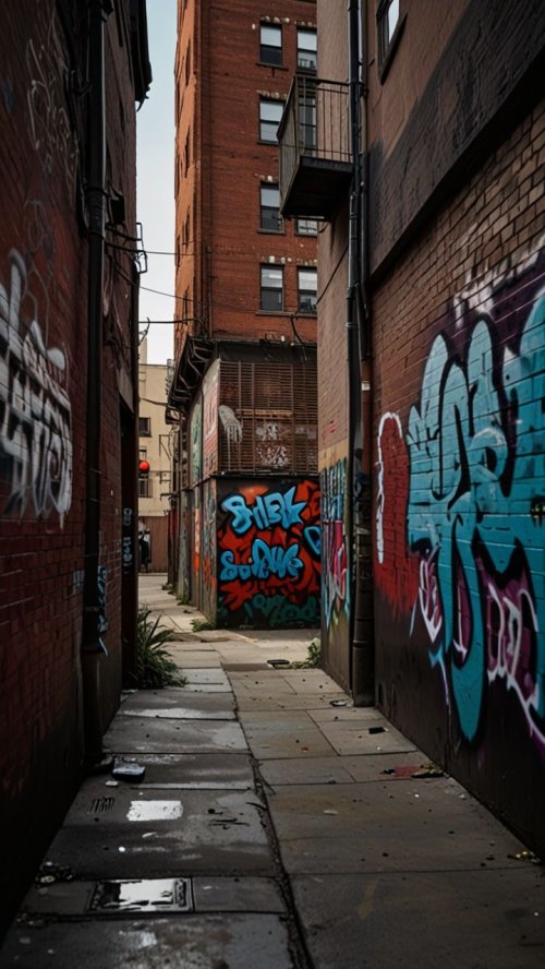 Urban Graffiti Alleyway - ghetto Wallpaper