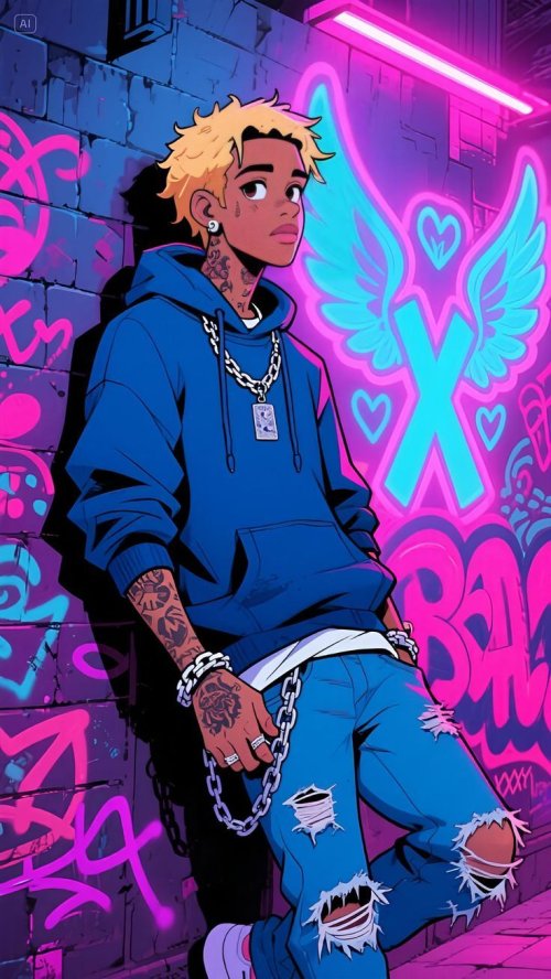 Neon Urban Anime Boy - Related OpersCraft wallpaper