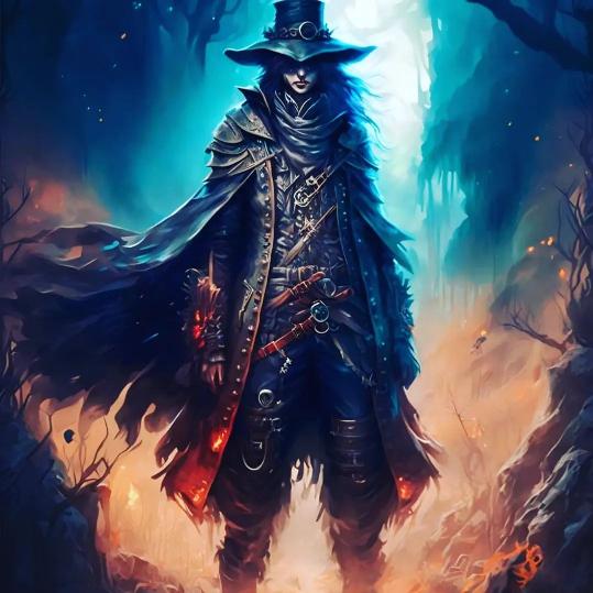 Steampunk Hunter in the Dark - art Wallpaper