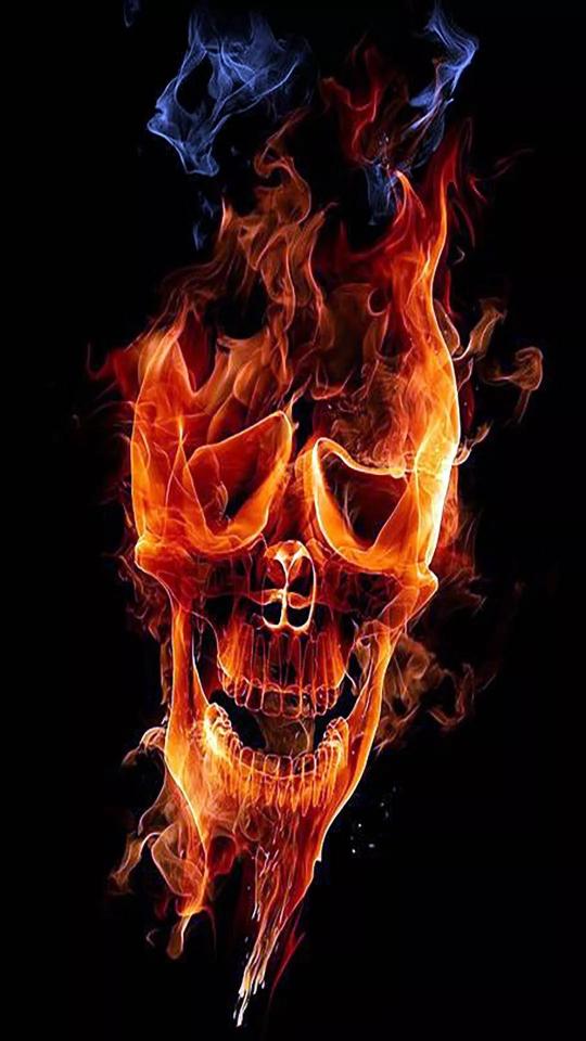 Flaming Skull Wallpaper - Related OpersCraft wallpaper