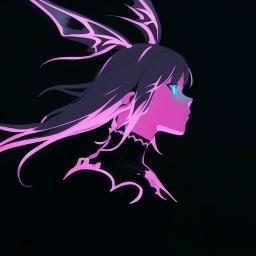 Neon Anime Girl Profile - Related Darkify wallpaper