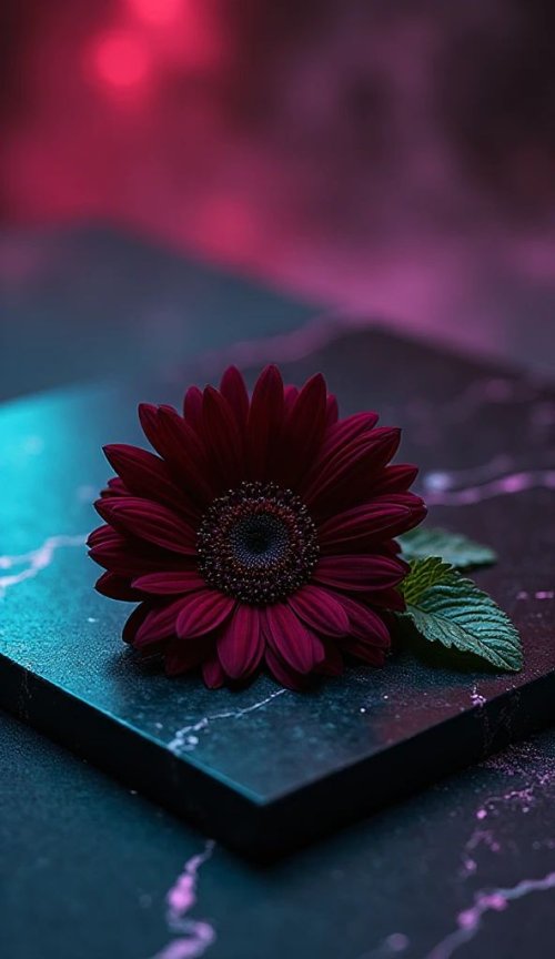 Dark Neon Flower Bloom - Related OpersCraft wallpaper