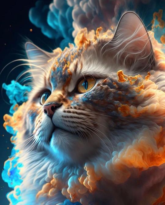 Nebula Cat Portrait - Related OpersCraft wallpaper