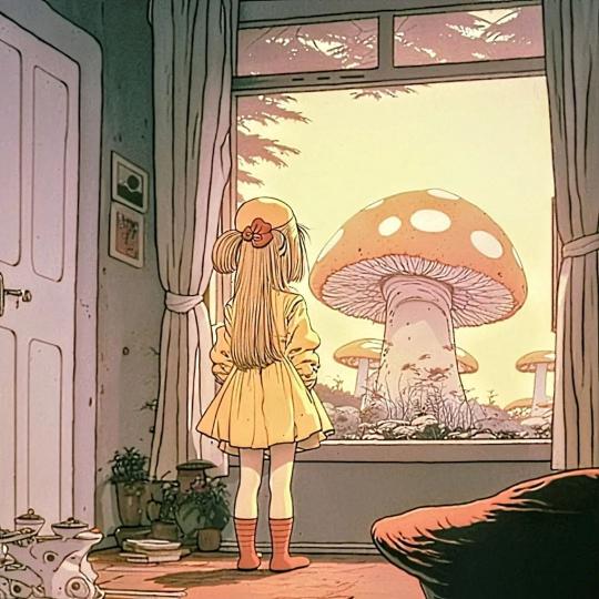 Mushroom Dreamscape Window View - Related OpersCraft wallpaper