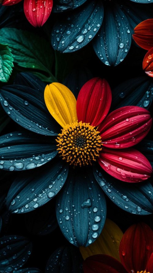 Colorful Dewy Petal Macro - Related StockWalls wallpaper