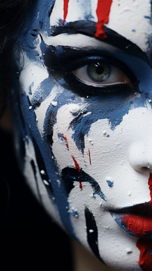 Abstract Painted Face Portrait - Related OpersCraft wallpaper
