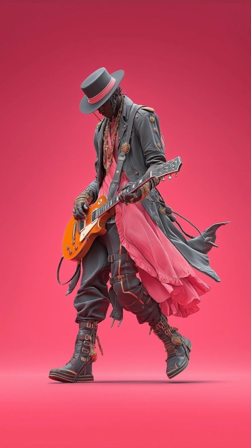 Stylish Guitarist Streetwear Portrait - streetwear Wallpaper